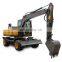 7.5ton Mini wheel excavator, China wheel excavator for engineering