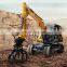 Excavator On Wheels With 0.28cbm Bucket Wheel Excavator Wheel Excavator China