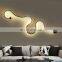 Modern Curved Line Wall Decorative Lighting Indoor LED Wall Lamp For Hotel Bar