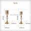 Pillar Glass Gold Single Candlestick Candle Holder
