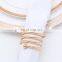 Wholesale Napkin Rings Wire Round Metal Silver Gold Rose Gold Decoration Napkin Buckle For Wedding