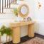 Hot Product Round Coiled Rattan Wall Mirror Decoration For Sale