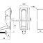 CE Rohs new lever latch assembly with flush trigger alloy Plane Lock for electric metal box door