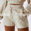 Loose Womens Sweat Shorts Side Pockets Wholesale Sports Waist Drawstring Pants 50cotton 22polyester
