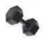 One-piece Molded Hexagonal Rubber Dumbbell