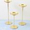 Cheap Wholesale Handmade Gold Black Colored Candlestick Holder For Wedding Party Restaurant and Home Decoration