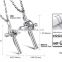 Titanium steel jewelry wholesale Love touching the cross titanium steel couples necklaces with pure steel
