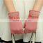 Women's lovely plus velvet lace gloves , Not inverted cashmere gloves,Touch screen Gloves