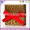 Luxury fancy leopard grain paper printing ribbon gift box packaging/folding box for packaging