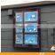 LED crystal light box for glass-fronted acrylic photo frame at shop window display