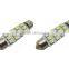 2x White 12-SMD 41mm 6411 Festoon LED For Visor Vanity Mirror Light Bulb LC-1