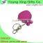 Silicone mini purse metal key chain