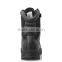 black leather military combat boots/steel toe waterproof work boot