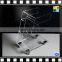 Hot sale clear acrylic hand cart/trolley with 4 wheels in living room/bedroom/kitchen