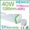IP65 waterproof led tubes 1.2m 40W Microwave sensor ip65 led tri proof tube CE Rohs 5 years warranty