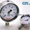 Stainless steel glycerine or silicone oil filled pressure gauge/mpa pressure gauge