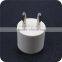 high temperature resistance steatite holder insulating halogen lamp ceramic base