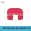 Promotion inflatable flocking pillow, car travel air pillow