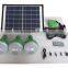 10W solar lighting kits with 3 LEDs Lithium battery inside