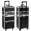Professional Multifunction Artist Rolling Trolley Makeup Beauty Train Case
