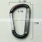 Wholesale D shaped lead free black climbing carabiner swivel hook with printing logo