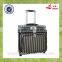 Popular Design PU material Silk Lining Real Push AluminumTrolley Safe Lock Boarding Luggage