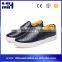 Wholesale China New Man Slip On PU Navy White Leather Shoes