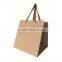 Hot selling custom logo foldable brown kraft paper shopping bag