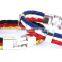 NEW Leather Colorful Wrap Wristband Cuff Punk Magnetic Buckle Bracelet Bangle national flag Bracelet