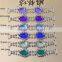 (M0863) 16colors,100mmx20mm crystal chain for napkin use,silver plating,buckle size:10mm