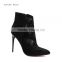10cm high heel ankle boots pointed toe fabric botas mujer desert original us ripple boot