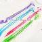 New multi-color plastic flower pearl decoration girls hairpins with braid wigs