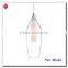 2014 newest single clear white chandelier pear shaped drop with frosted inner glass MD9005-1-CL