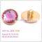 2015 hot sale acrylic rhinestone button sewing with shank for headwear DIY flower center wholesale gold and silver plating