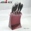 Red stainless steel knife block