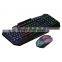 S69 Black USB Wired Gaming Three Color Backlit keyboard And Mouse Combo For for PC computer, Laptop