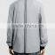 Men's Grey Color Long Line Bomber Coat