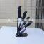 Block of 4 Ceramic Blade Knives Plus a Peeler With Holder