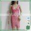 Wholesale pink print spaghetti strap summer dress