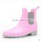 short overshoe black ladies neoprene gumboot pvc rain boot ankle