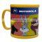 sport style colorful words engraved cool football pattern 3D silicone mug