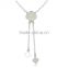 Wholesale high quality gold plated necklace clovers crystal pendant jewelry