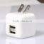 Output 3.1A Super Mini Dual USB travle charger with foldable US plug for iPhone 6S iPad Pro