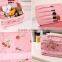 Countryside flower floral cosmetic bag, sweet lovely flower deisgn,green makeup bag for girls