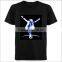 Michael el sound active flashing t-shirt with 4pcs AAA battery inverter