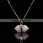 Hottest Sale Hexagon Stone Bullet Quartz Chain Pendant Necklace For Women