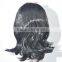 Party Wig Short Black Curls Synthetic Costume Wig With Bow and Bangs N284