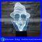 Acrylic Cool Cigarate Man Sculpture 3D LED Night Light Creative Stereoscopic 7 Colors Flashing Touch LED Christmas Night Light