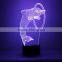 Acrylic Panel Dolphin Shaped 3D Decorative Night Light Creative LED Stereoscopic Desk Lamp