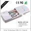 white mini universal external laptop battery charger